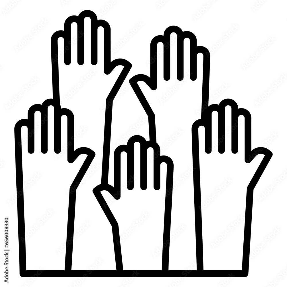 Outline Group Hands icon Outline Group Hands icon