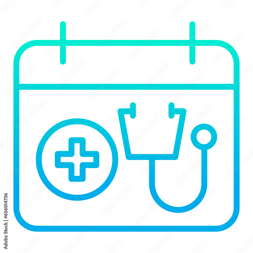Outline gradient Medical Date icon Outline gradient Medical Date icon