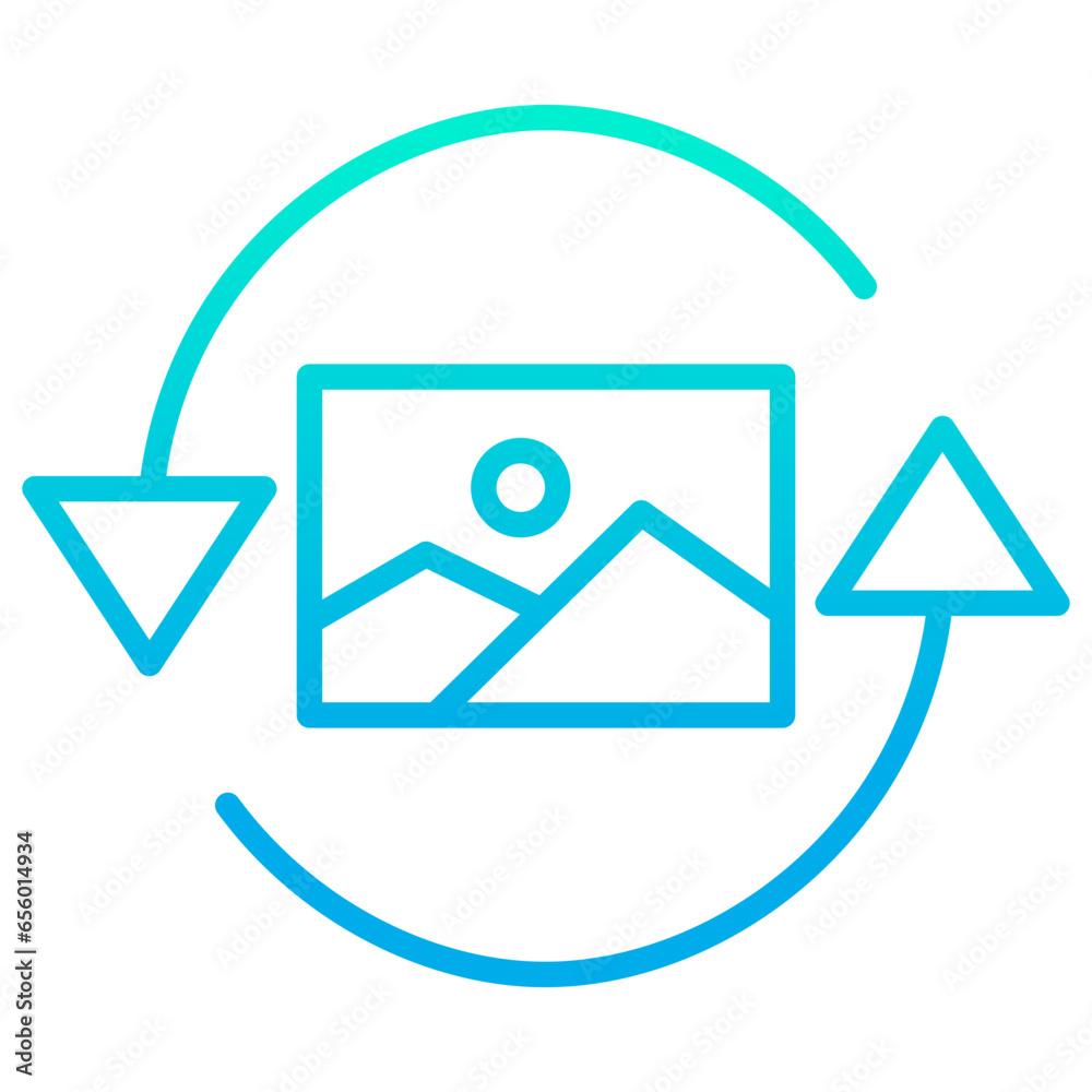 Outline gradient Picture icon Outline gradient Picture icon