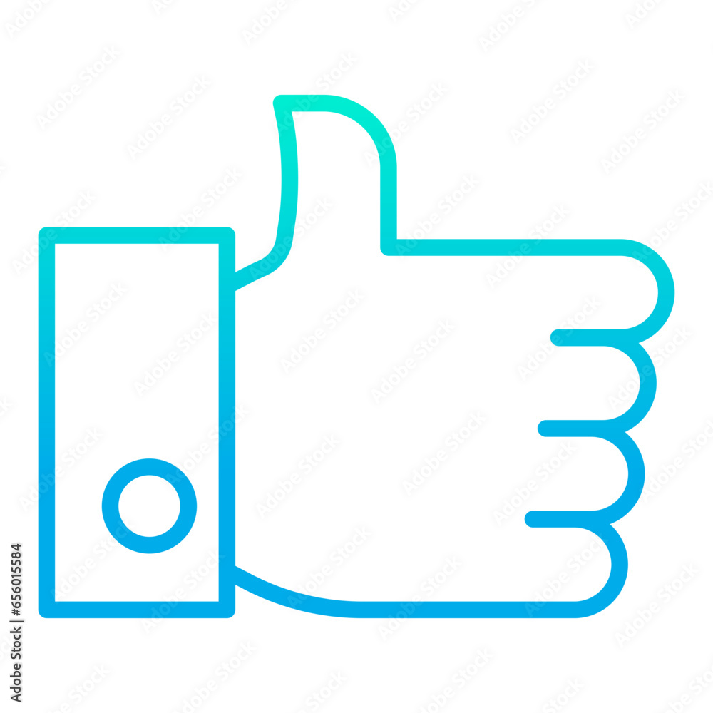 Outline gradient Thumbs Up icon Outline gradient Thumbs Up icon