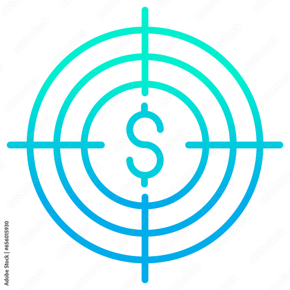 Outline gradient Dollar Hunting icon Outline gradient Dollar Hunting icon