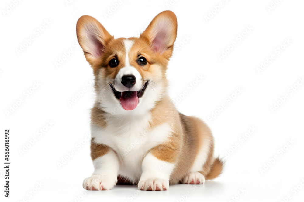 corgi dog on white background, ai generated corgi dog on white background, ai generated