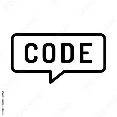 Outline Code Chat icon