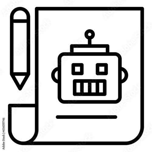 Outline bot plan icon