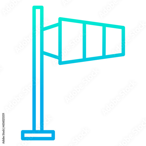 Outline gradient Windsock icon