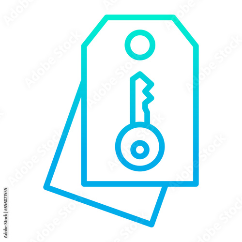 Outline gradient Key Tag icon