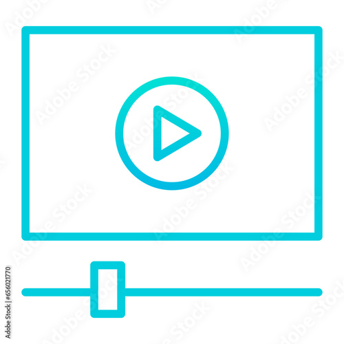 Free Download Outline gradient Media Player icon - GFXLoad