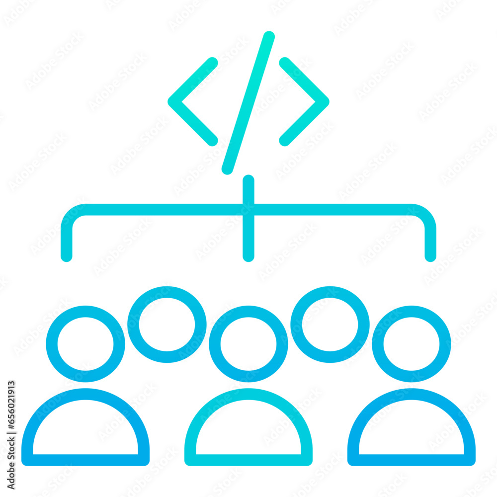 Outline gradient Developers Code icon Outline gradient Developers Code icon