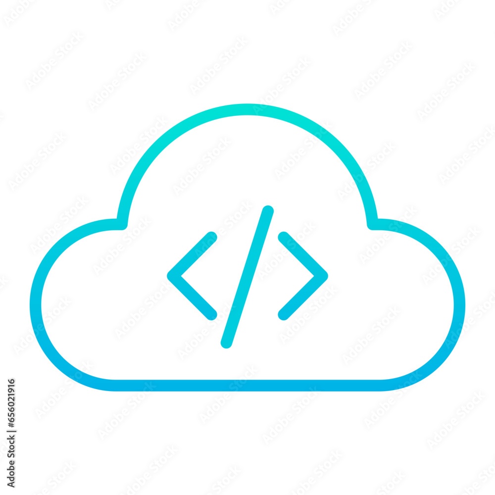 Outline gradient Cloud Code icon Outline gradient Cloud Code icon