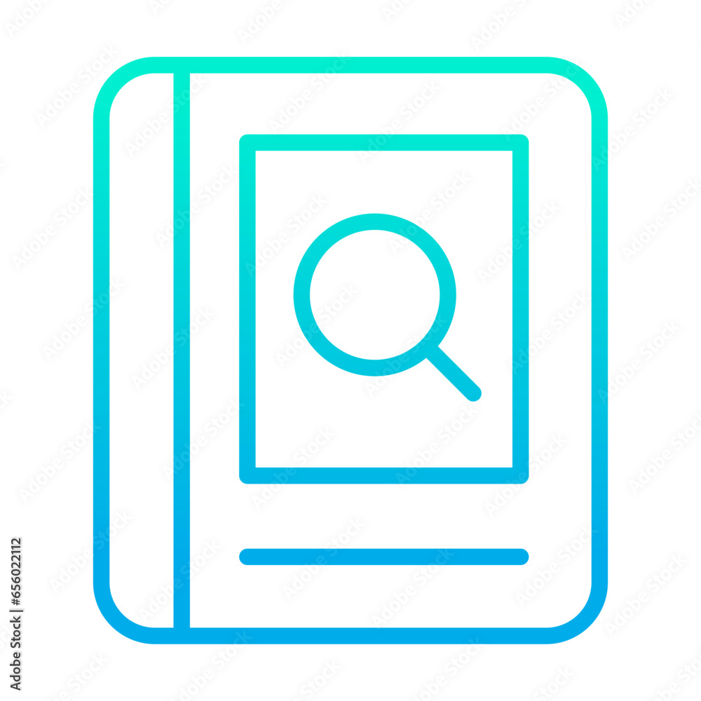 Outline gradient Museum Book Search icon Outline gradient Museum Book Search icon