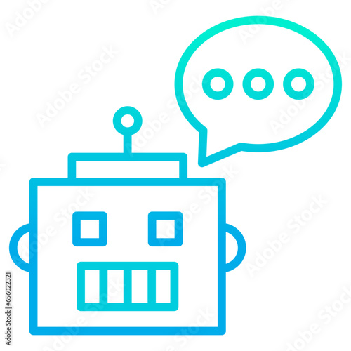Outline gradient Chatbot icon