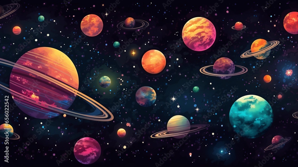 Fototapeta premium alien planet in space