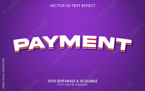 Vector Payment editable text effect template typeface