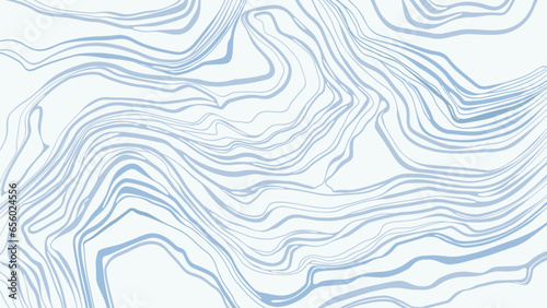 Abstract background with blue marbling - hand drawn vector illustration.