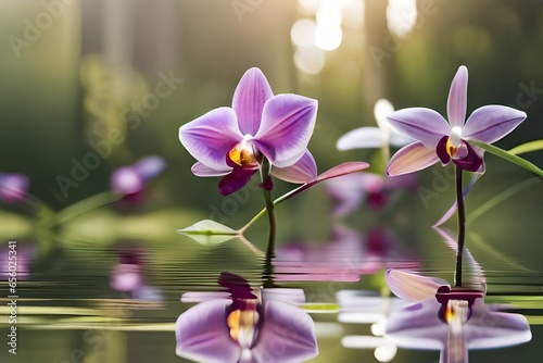 purple orchid on the beach