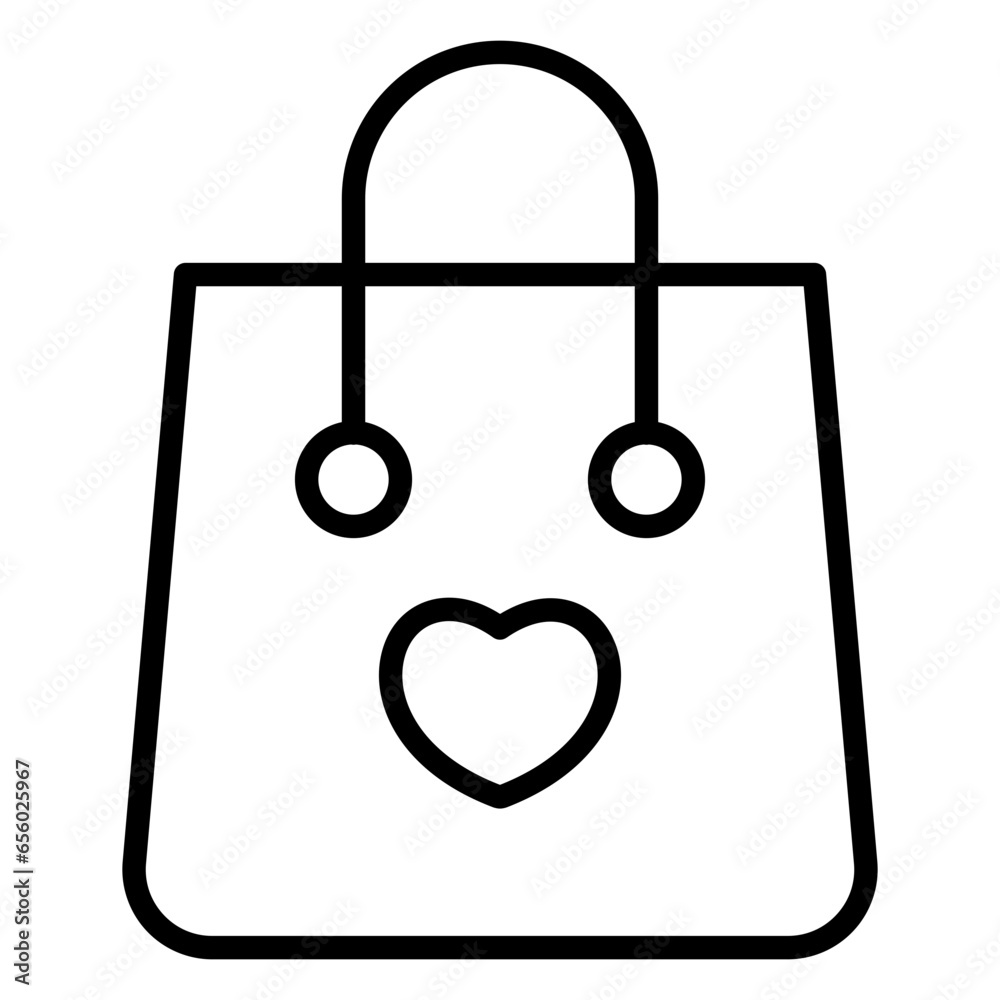 Outline Like Shopping Bag icon Outline Like Shopping Bag icon