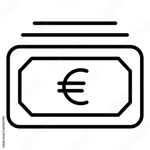 Outline Euro Money Cash icon