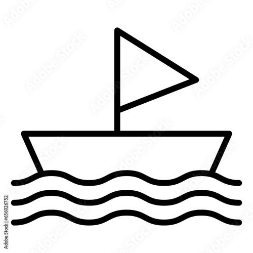 Outline Sailboat icon