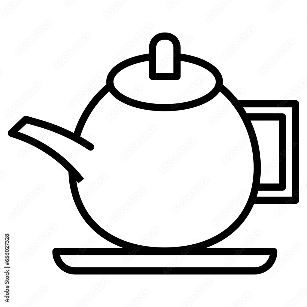 Obraz premium Outline Tea jug icon