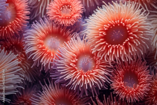 Anemone Actinia Underwater coral Reef Generative Ai