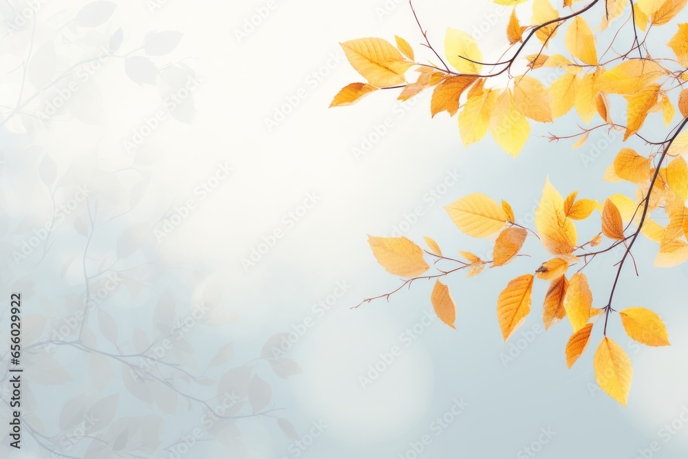 Elm branch with yellow leaves Generative Ai Elm branch with yellow leaves Generative Ai
