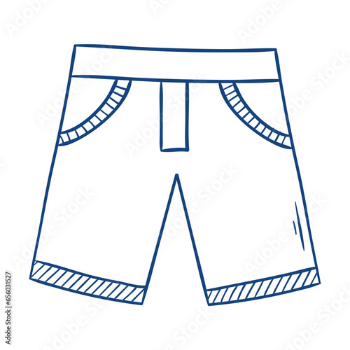 Shorts. Hand drawn vector illustration