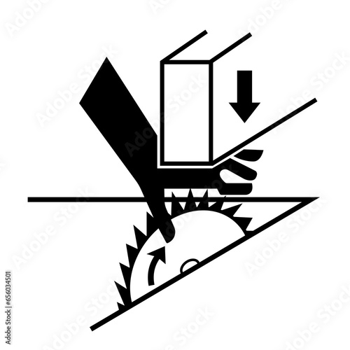Hand Crush Hazard Black Icon,Vector Illustration, Isolate On White Background Label. EPS10