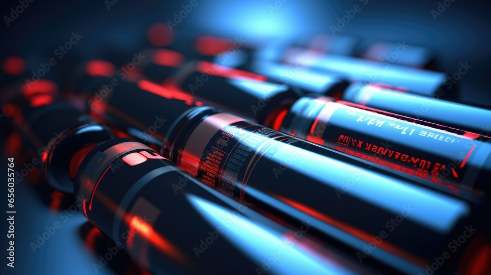 futuristic 3d rendering of rechargeable lithium ion battery cell ...
