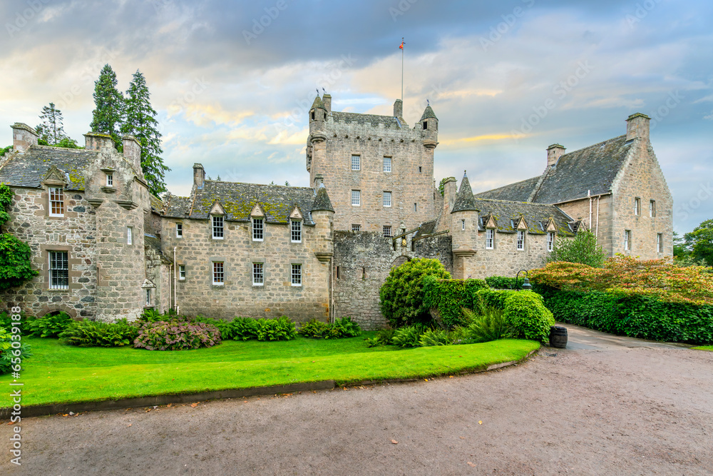 Cawdor Castle is a Scottish castle in the parish of Cawdor in Nairnshire, Scotland. It is built around a 15th-century tower house.