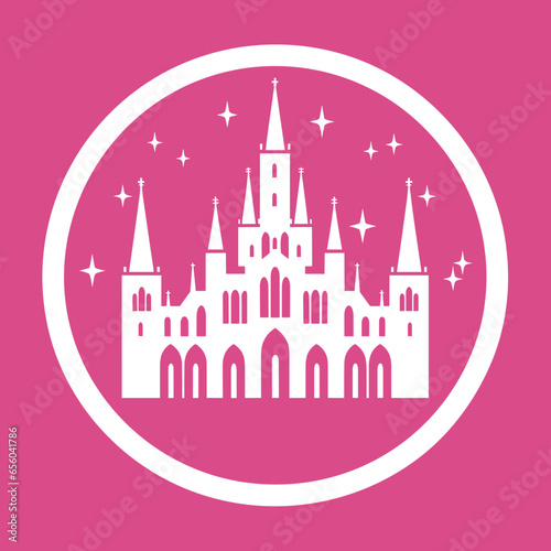A pink logo design vector art