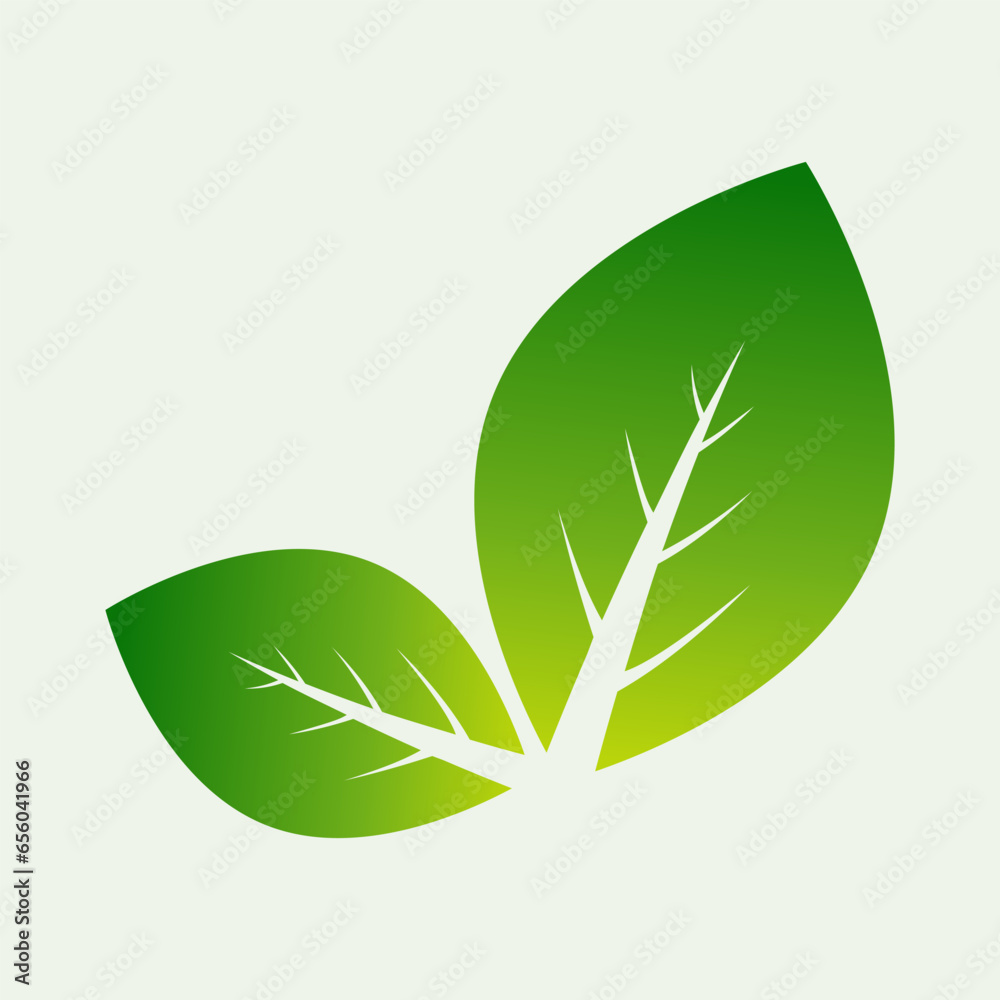 Vector green leaf icon Vector green leaf icon