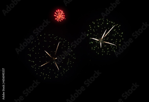 Firework on black background