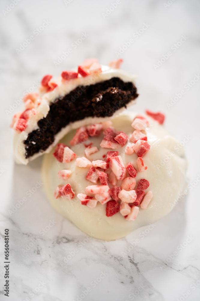 Fototapeta premium Peppermint White Chocolate Cookies