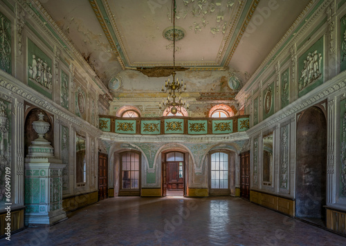 Haunted Abandoned Baroque-Classical Palace: A Spine-Tingling Tale of Eerie Elegance and Ghostly Grandeur © Arkadiusz