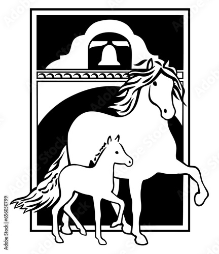 Gaited Mare and Foal
