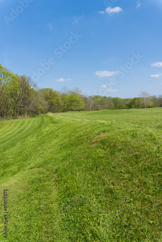 Hopewell Culture National Historical Park with earthworks and burial mounds from indigenous peoples who flourished from about 200 BC to AD 500. Mound City group in Chillicothe  Ohio.