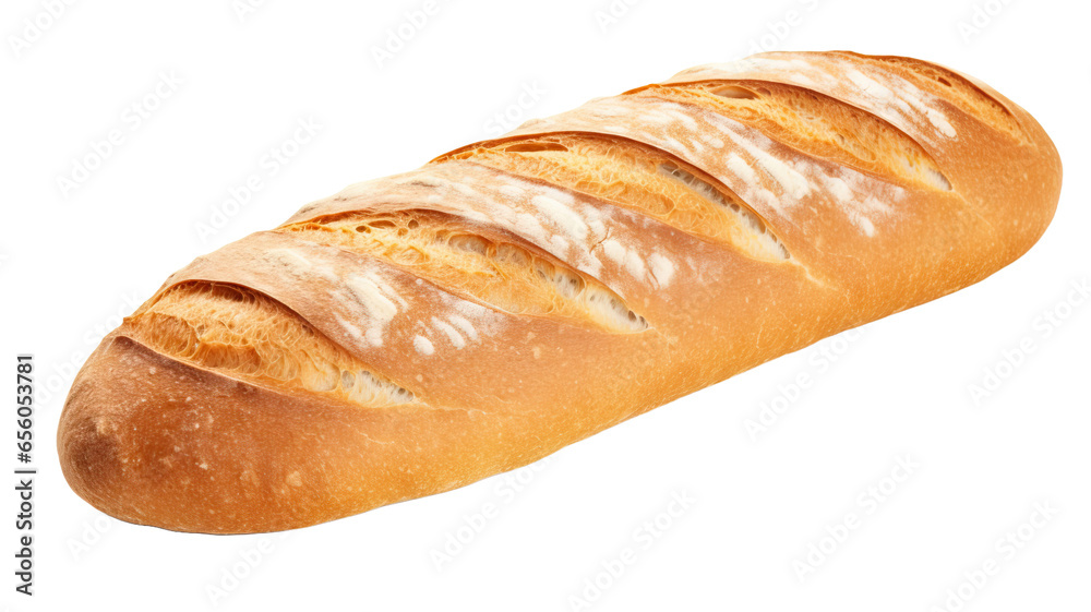 French loaf bread isolated on a transparent or white background French loaf bread isolated on a transparent or white background