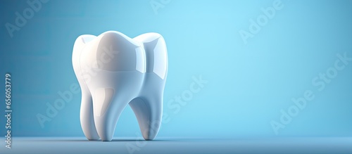 Tooth model illustrating dental check up health and hygiene photo