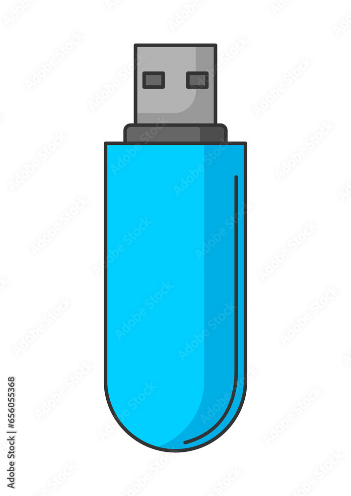Illustration of flash drive. Computer equipment and work device. Illustration of flash drive. Computer equipment and work device.