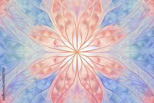 Pastel Colors Meet Intricate Abstract Patterns in a Digital Artwork, generative AI