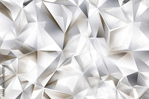 Digital Artwork: Clear and Elegant Abstract Diamond White Pattern on a White Background, generative AI
