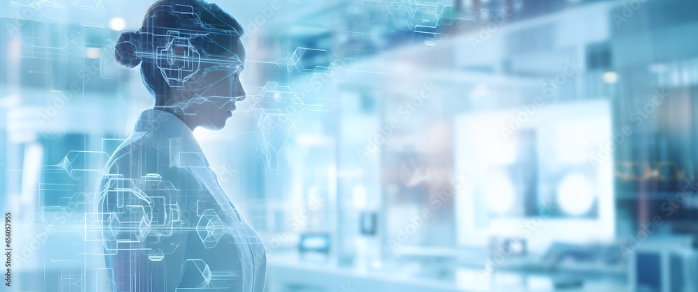 Futuristic Biomedical Technology Concepts - obrazy, fototapety, plakaty 