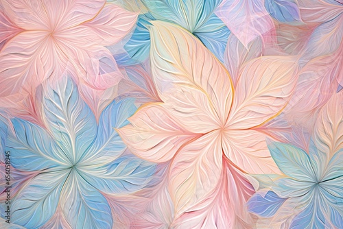Pastel Spring Bouquet: A Digital Artwork Showcasing an Intricate Abstract Pattern Background, generative AI