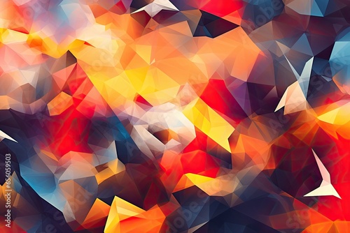 Dynamically Interacting Geometric Shapes: A Mesmerizing Abstract Background Design, generative AI