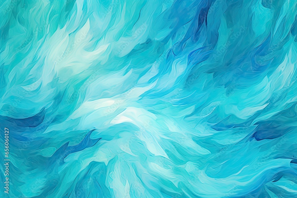 Visualize a Tranquil Abstract Turquoise Blue Background: A Digital Artwork in a Calming Shade, generative AI