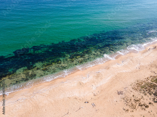 Aerial view of The Driver Beach near resort of Dyuni, Bulgaria photo