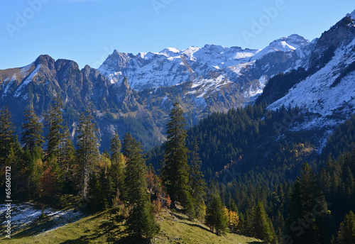 Bergpanorama uf der Alp Gitschenen im Isental, Kanton Uri, Schweiz © Waldteufel