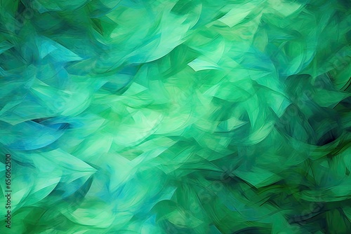 HD Green Abstract Background: Envision an Emerald Sea with Swirling Patterns, generative AI