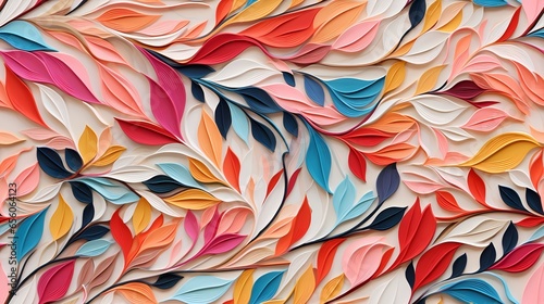 Artistic floral pattern  which can be used as a tiled multiplied image  also as a tiled or not tile wallpaper   background. Colorful illustration created by Generative AI