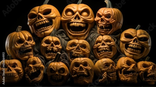 Halloween jack o lantern pumpkins